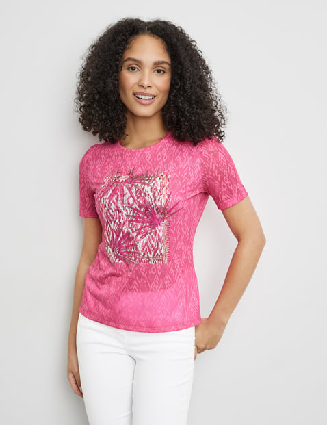 Wzorzysty T Shirt Z Nadrukiem Z Przodu Marki Gerry Weber