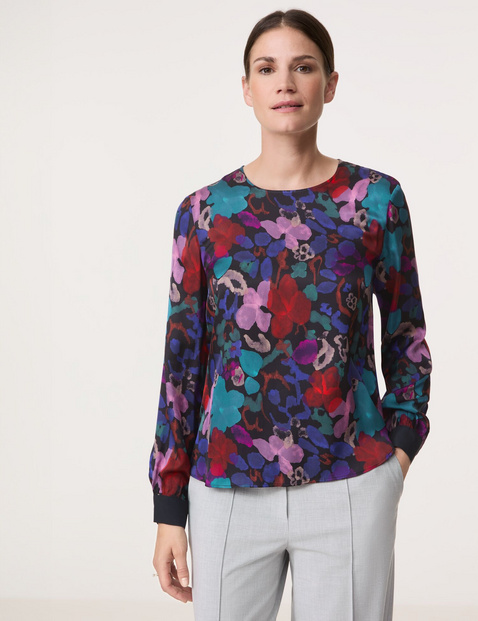 Long Sleeve Blouse With A Floral Pattern In Multicolor Gerry Weber