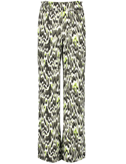 ESPRIT  Printed jersey trousers with lace at our online shop