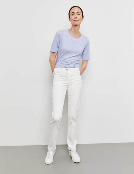 GERRY WEBER White Capri trousers, BEST4ME – The Shoppe - Women's