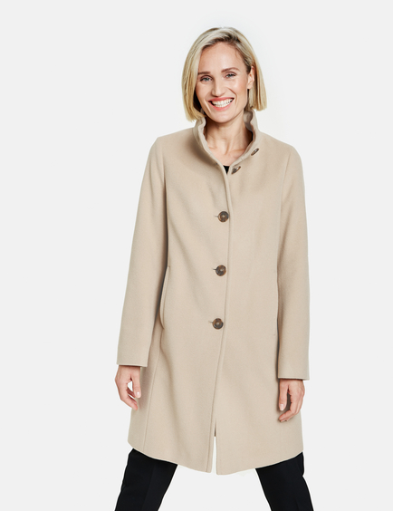 Gerry Weber Womens Mantel Nicht Wolle Wool Blend Coat 