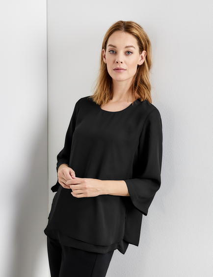 layered sweater blouse