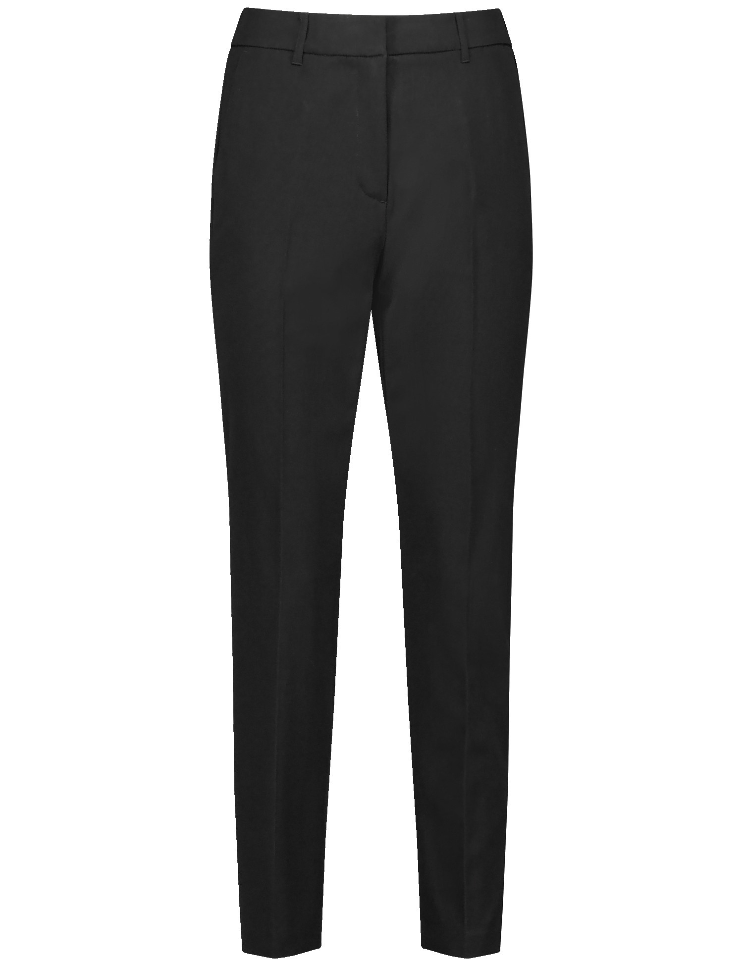 TAIFUN Damen Knitterarme 7/8 Hose Tailored Fit Normale Leibhöhe Schwarz, 42