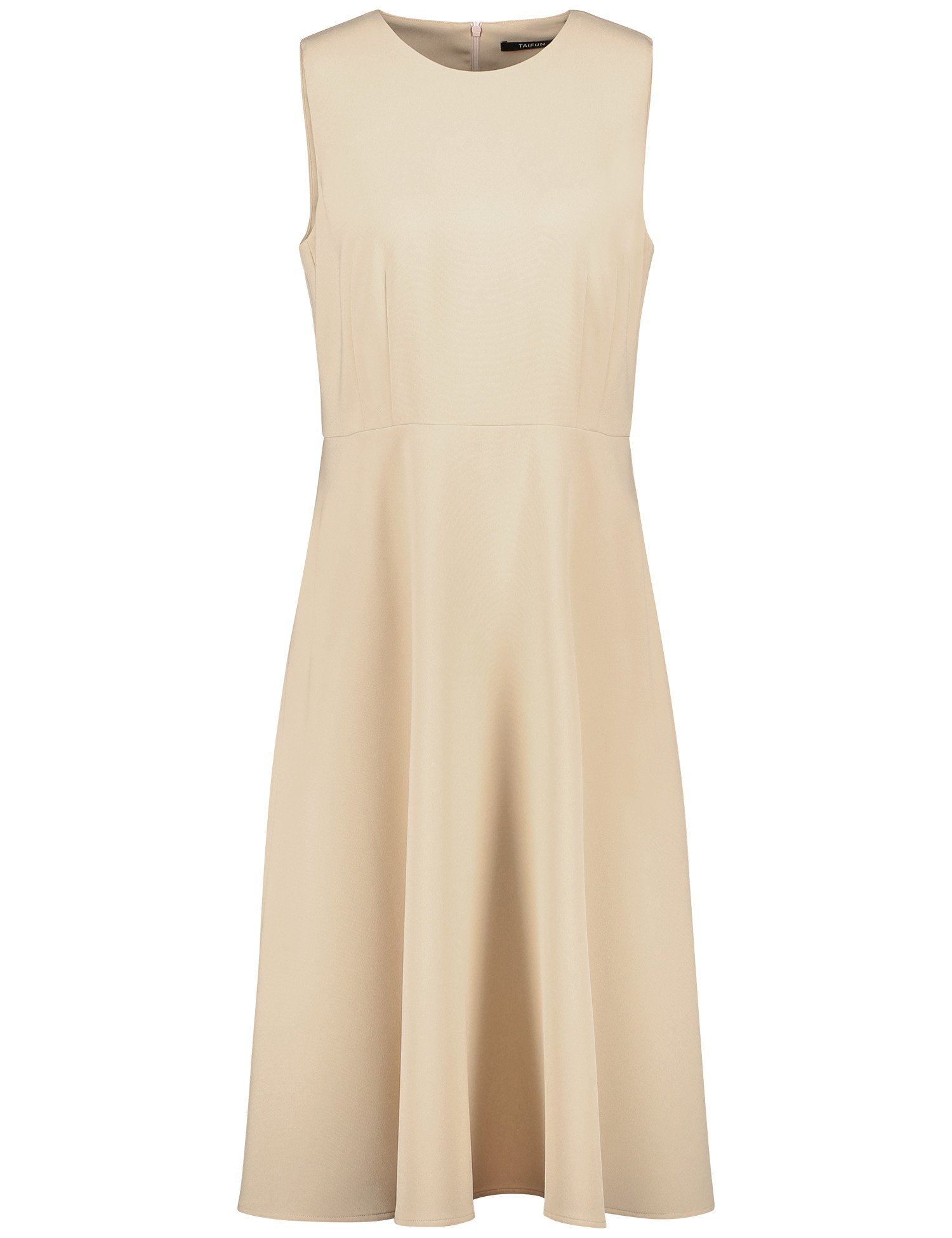 TAIFUN Damen Ärmelloses Kleid mit ausgestelltem Rockteil Beige, 40