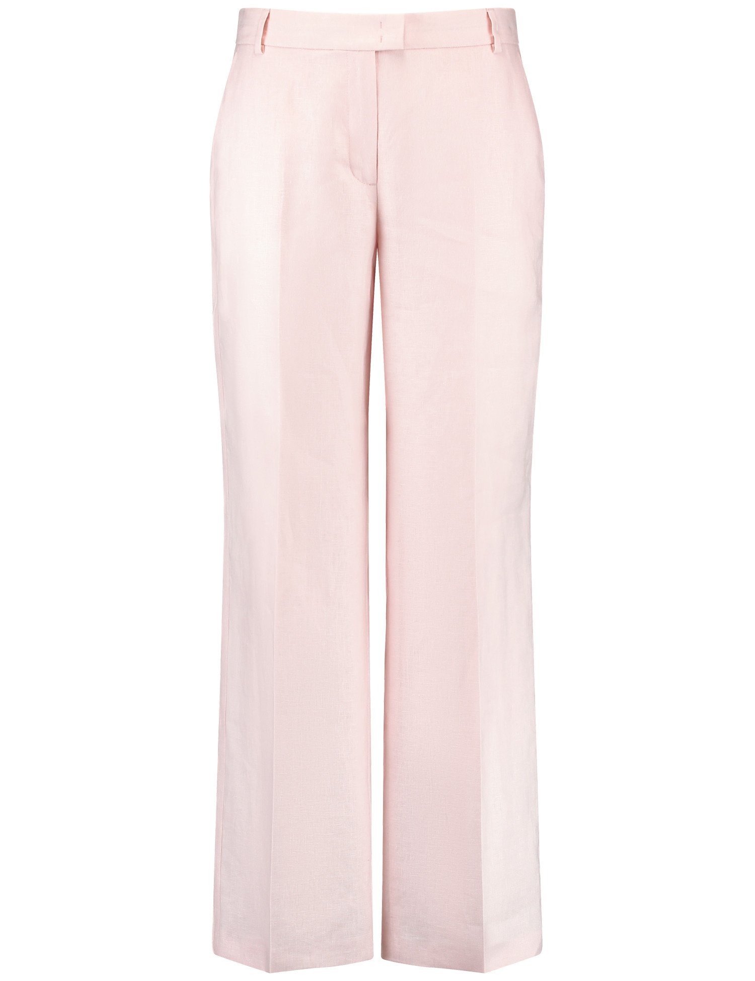 GERRY WEBER Damen Leinenhose mit Bügelfalten Mittlere Leibhöhe Pink, 46