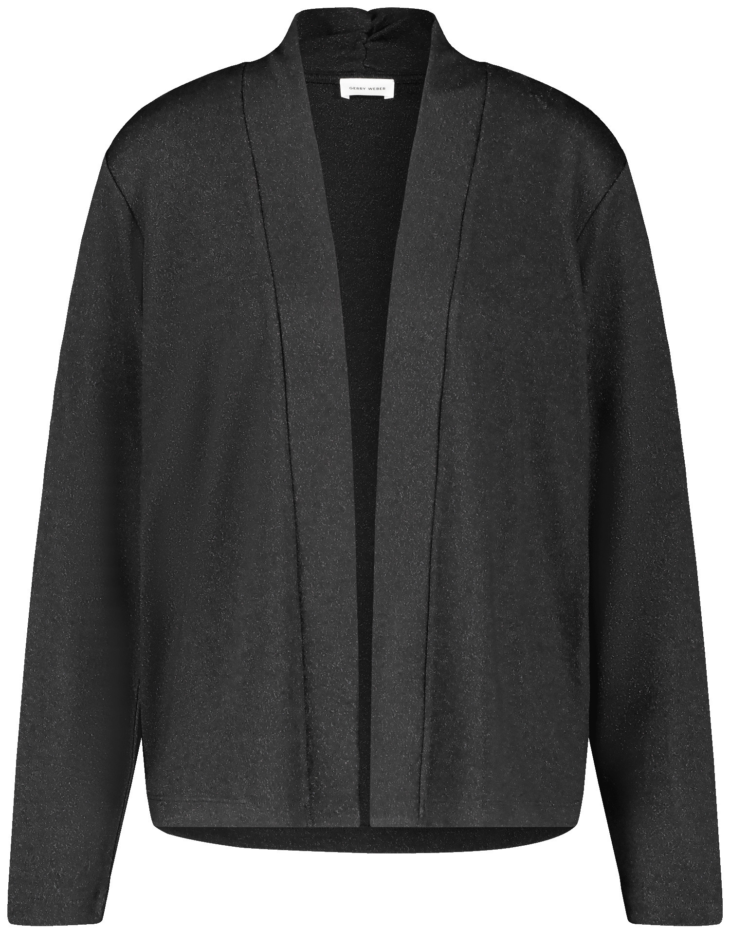 GERRY WEBER Damen Offener Cardigan mit Goldschimmer Langarm Viskose, Schwarz, 34