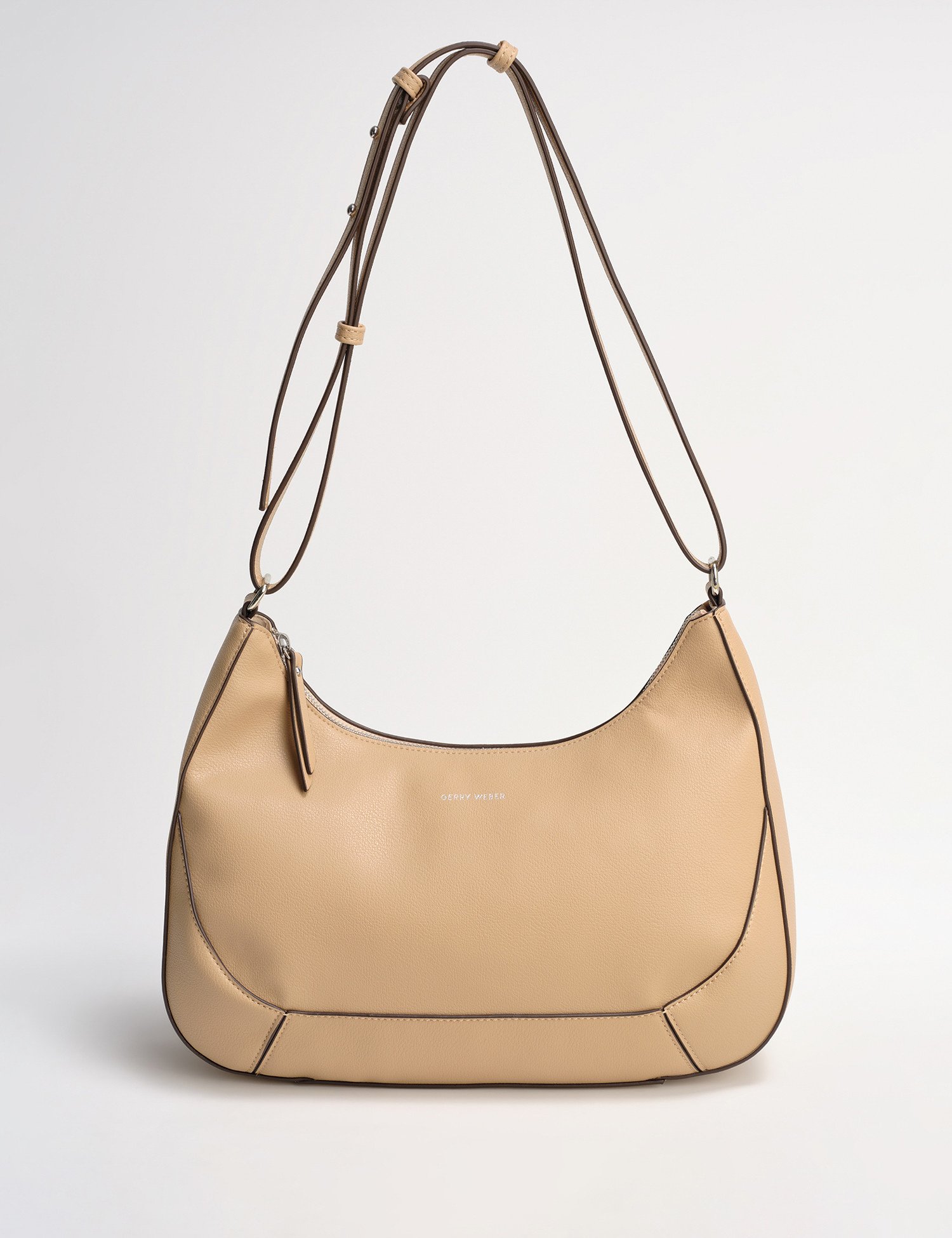 GERRY WEBER Damen Hobo in Lederoptik Polyurethan, Beige, OneSize