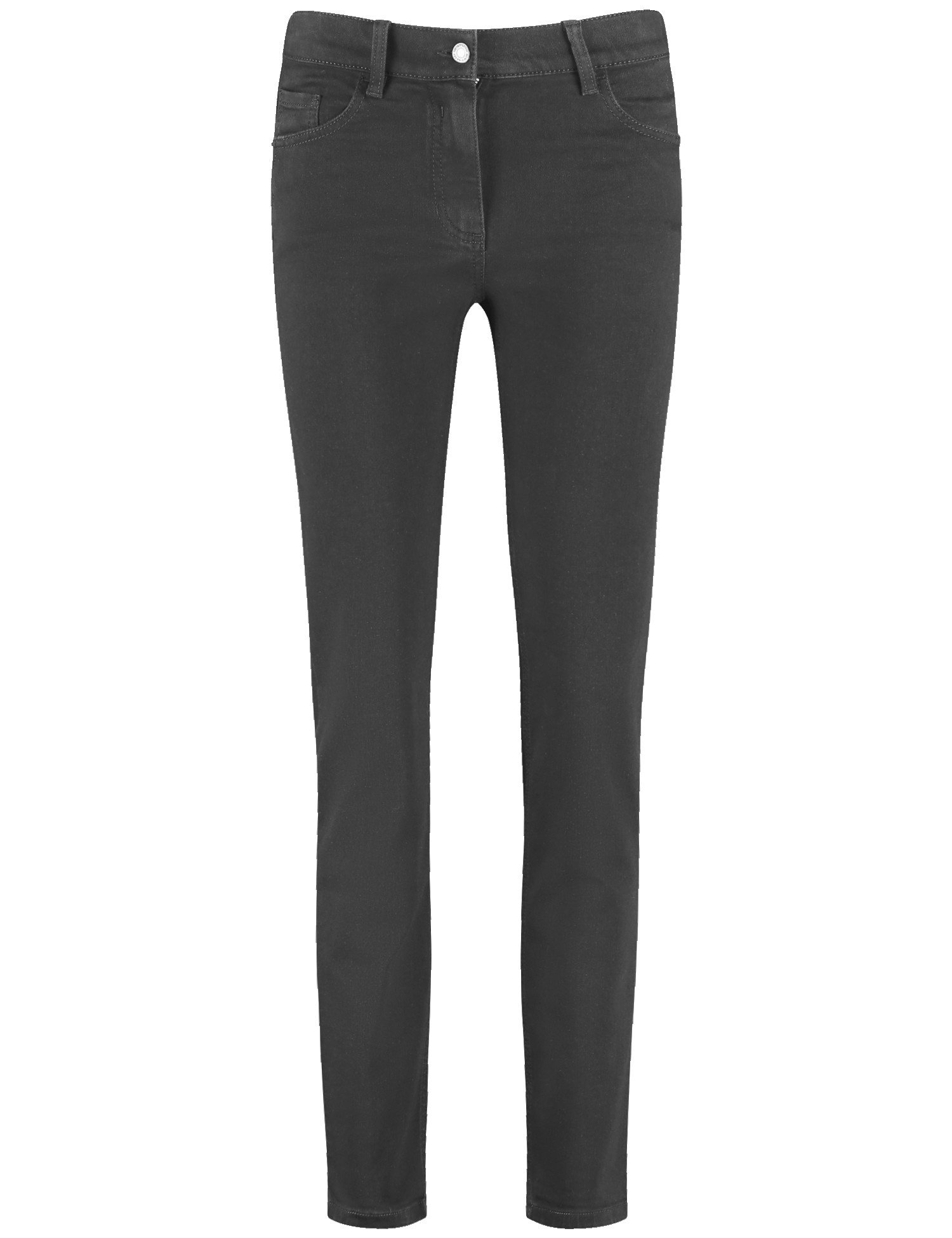 GERRY WEBER Damen 5-Pocket Jeans ALIS꞉SA Baumwolle Mittlere Leibhöhe Schwarz, 38