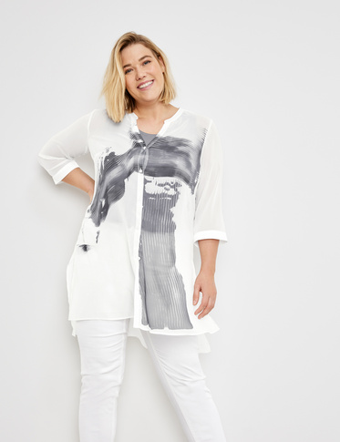 Mode Blouses Lange blouses Liebeskind Lange blouse wit casual uitstraling 