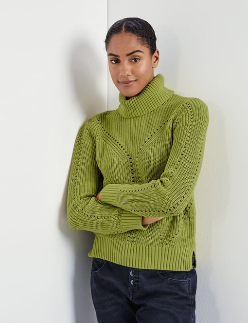 cotton polo neck jumpers