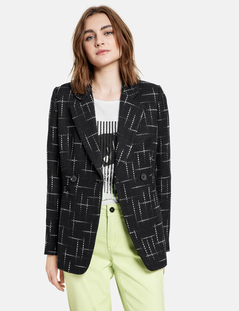 textured tweed blazer