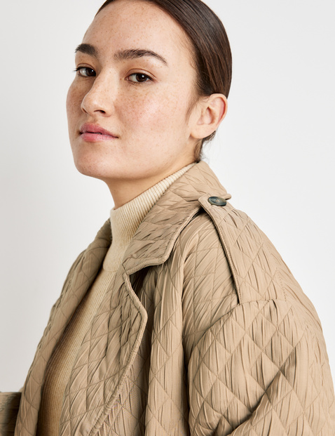 Trenchcoat mit Rautenstepp