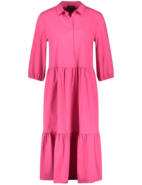 pink cotton shirt dress