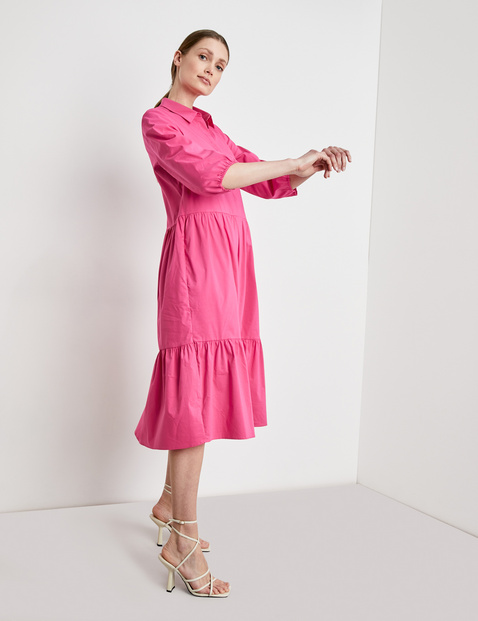 pink cotton shirt dress