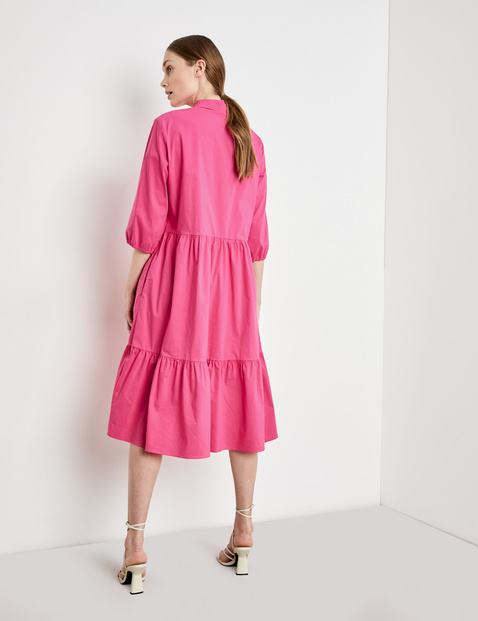 pink cotton shirt dress