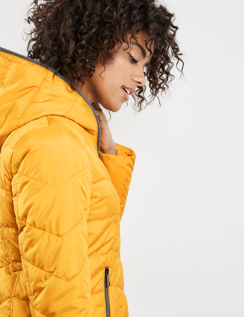 Mustard padded outlet jacket zara