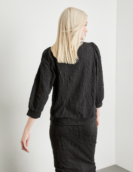 Pullover mit leichten | Schwarz GERRY in WEBER Puffärmeln