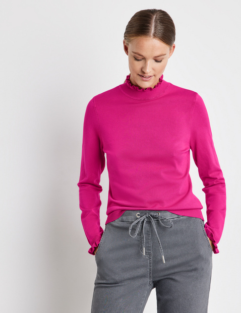 Pink jumper with on sale collar