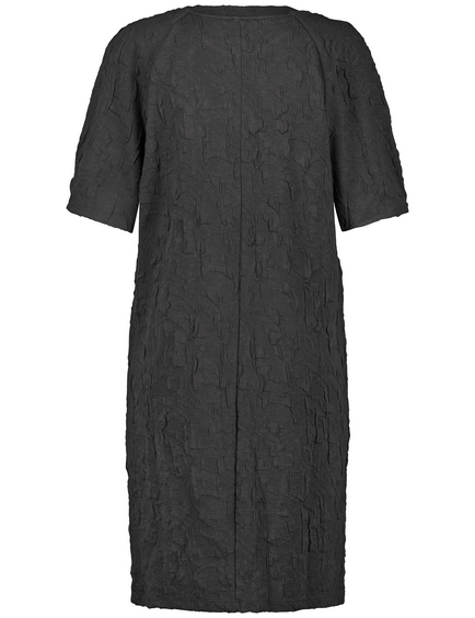 Black sleeves wide dress in WEBER GERRY raglan | Simple with jersey