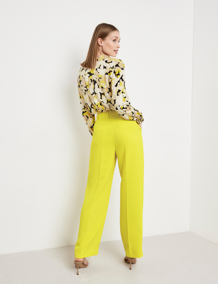Mango Yellow Trousers  Buy Mango Yellow Trousers online in India