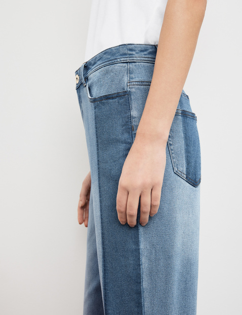 7/8 Jeans mit Kontrast-Details Mom Fit