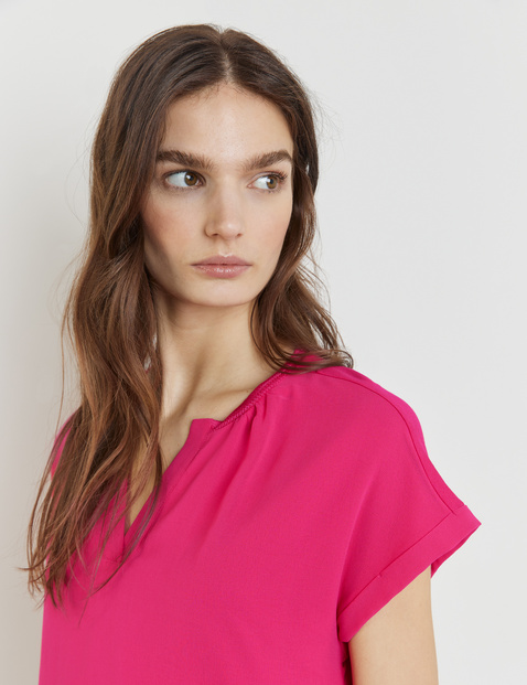 Blusenshirt mit Chiffon-Layer