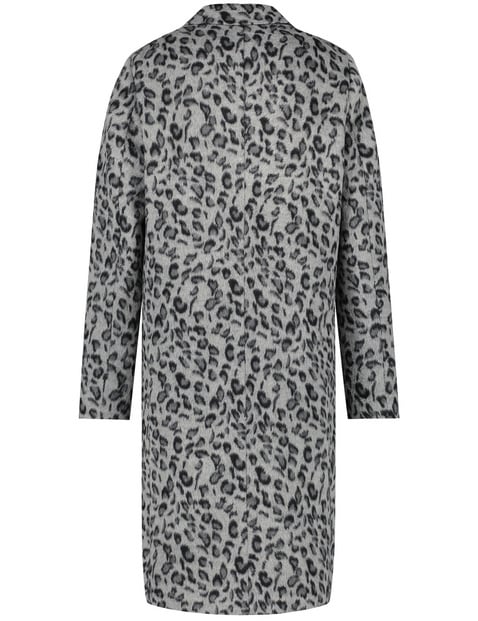 Black and grey leopard hotsell print coat