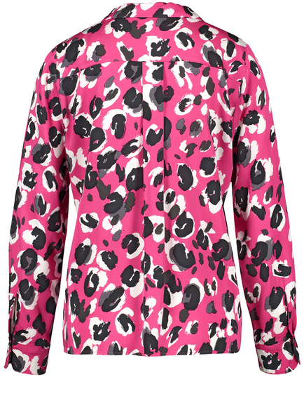 Bluse mit Animal-Print in | WEBER Pink GERRY