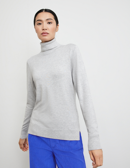 Light grey polo deals neck jumper