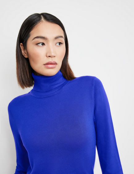 Royal blue polo neck on sale jumper