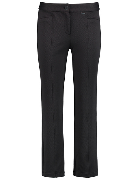 7/8-length, kick flared, stretch trousers