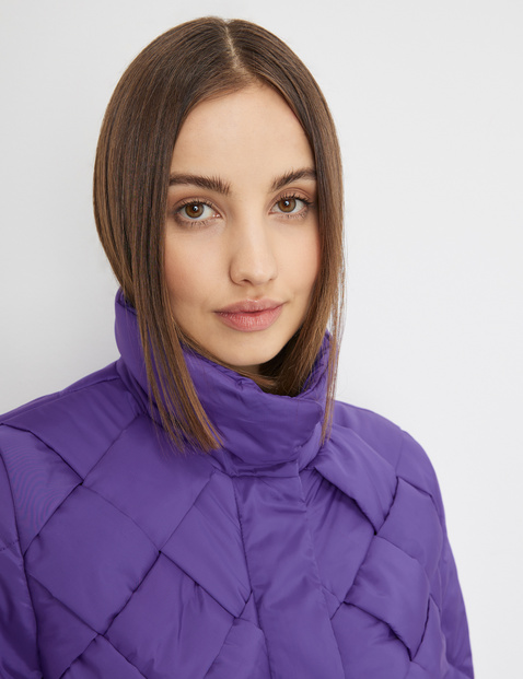 Quilted jacket with a braided effect in Purple | GERRY WEBER