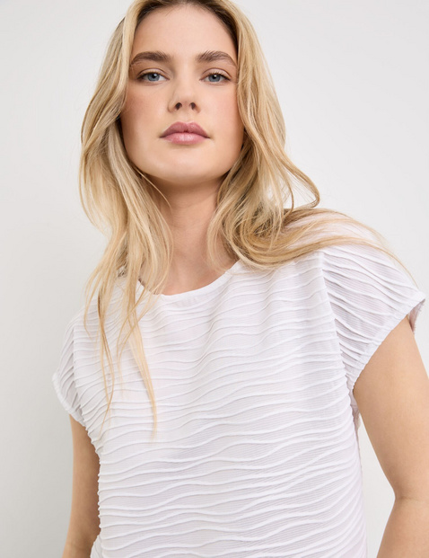 Textured jersey top