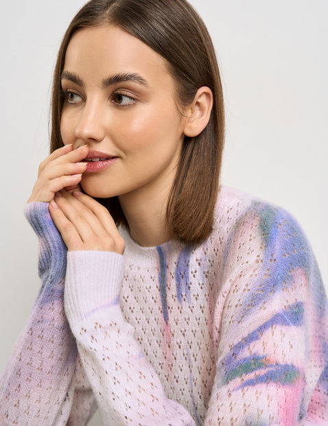 Pointelle knitted jumper