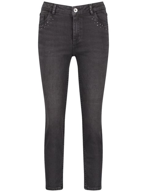 7/8 Jeans mit Nieten-Dekor Slim Fit