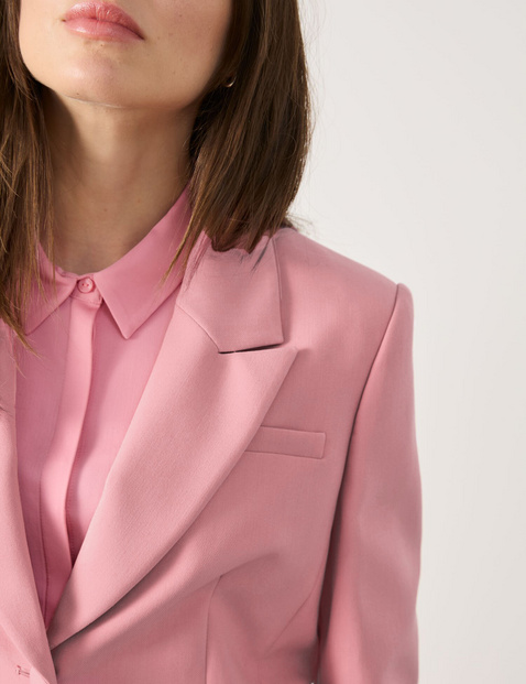 Korte blazer van materiaal met stretch