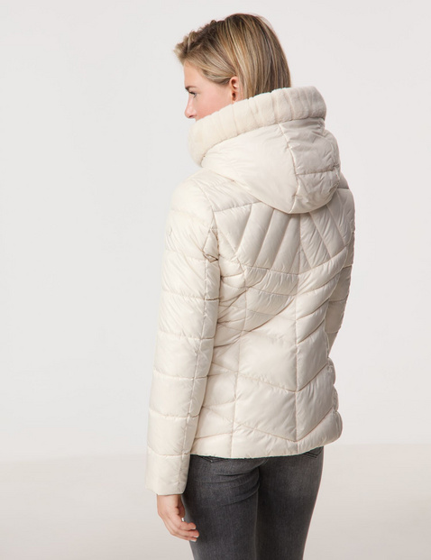 Faux fur quilted jacket hotsell