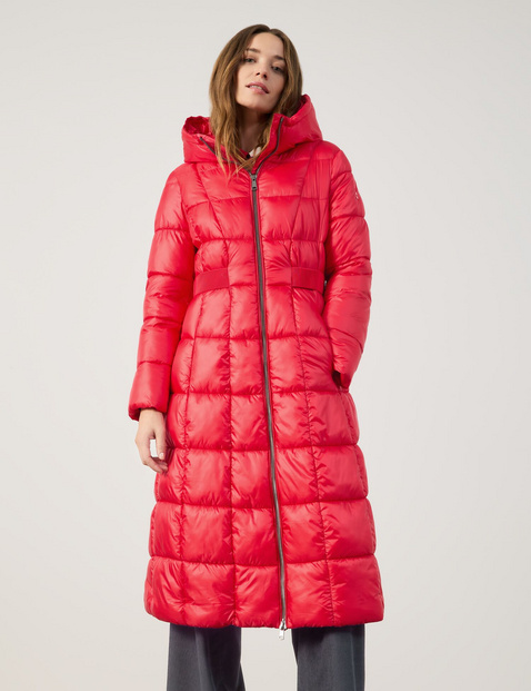 Fitted quilted coat with a shiny finish in Red GERRY WEBER