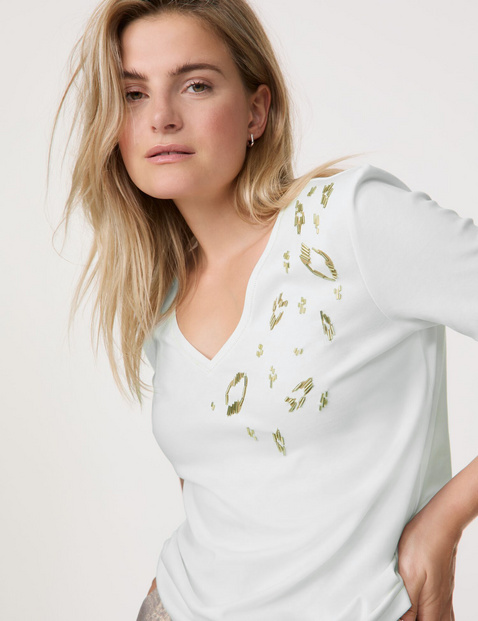 Cotton top with decorative details