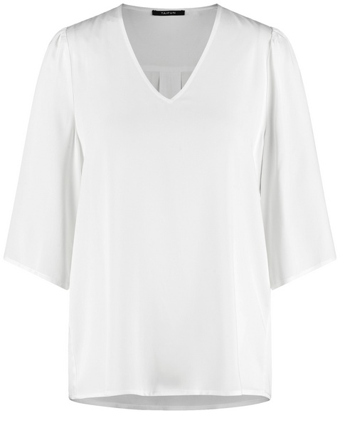 Blouse met halflange mouwen en V-hals