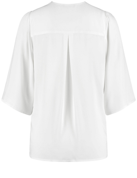 Blouse met halflange mouwen en V-hals