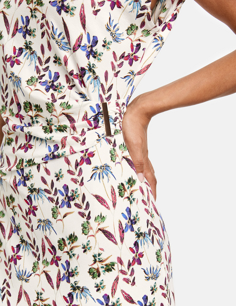 Jersey dress with a floral print, EcoVero