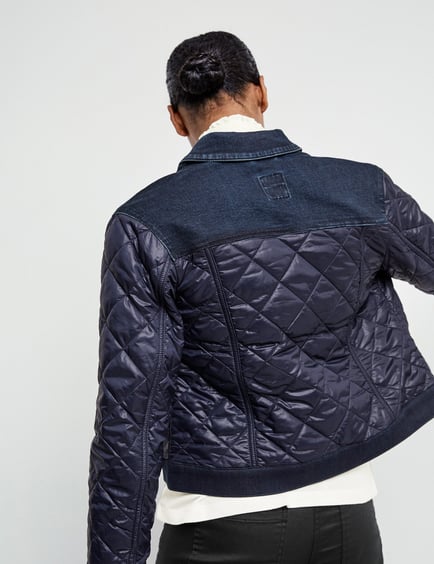 mens quilted denim jacket