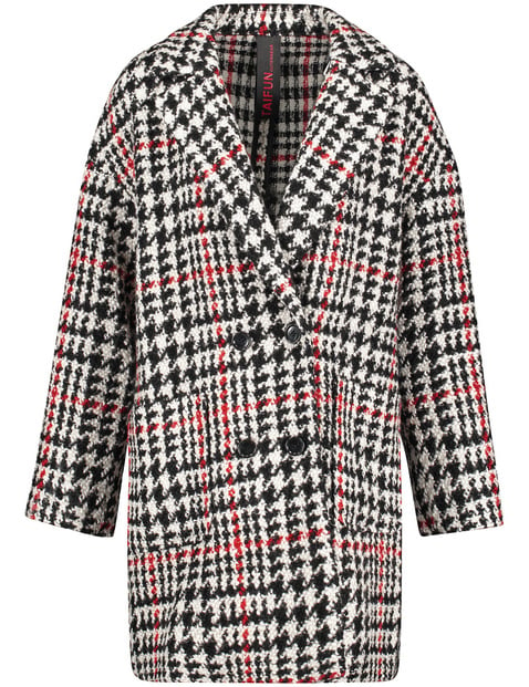 checkered coat black and white