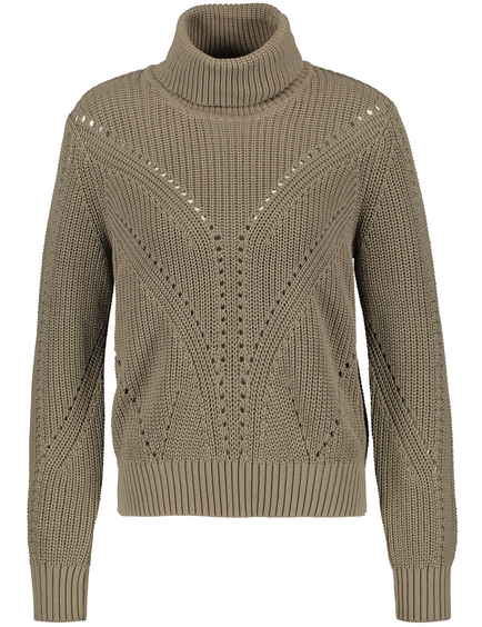 acrylic polo neck jumper