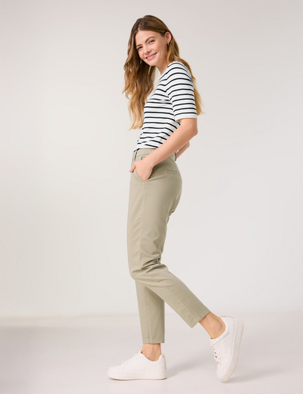 7/8-chino van katoen-stretch