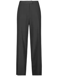 Wide-leg trousers with added stretch for comfort in Grey