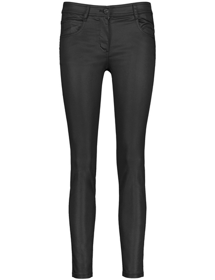 Mode Broeken Stoffen broeken Gerry Weber Stoffen broek zwart-wolwit gestreept patroon casual uitstraling 