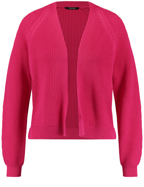 Offene Strickjacke aus Baumwolle in Pink | GERRY WEBER