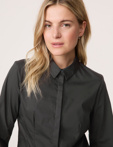 Fitted shirt blouse in a cotton blend